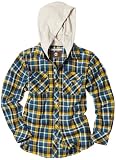 Timberland Boys 8-20 Plaid Twill Woven Flannel Shirt With Hood