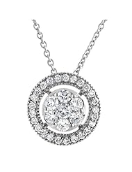 Endless Diamonds Round Pendant 3/4ctw