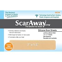 ScarAway Long Silicone Scar Healing Sheets - Contains the full Dr. Recommended 12 Week Supply