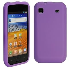 Silikon Case Lila f�r Samsung i9000 Galaxy S + Displayschutzfolie