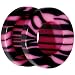 00 Gauge Pink and Black Zebra Striped Acrylic Threaded Tunnel