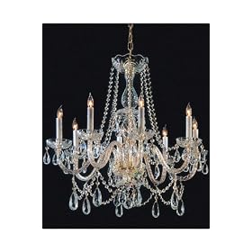 Swarovski Spectra Crystal Chandelier Iii, 26Hx26W, POLISHED BRASS by Home Decorators Collection