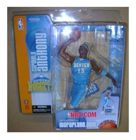 McFarlane NBA Sportspicks Series Carmello Anthony Figure - Denver Nuggets Blue Jersey Rookie Debut