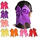 Queentools 15 Colors Hair Bows Grosgrain Ribbon Ponytail Holder 7.5