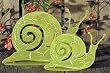 Metal Garden Snail Statuary (set of 2)