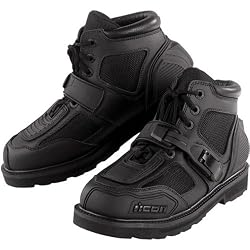Icon Field Armor Chukka Men's Street Racing Motorcycle Boots - Black