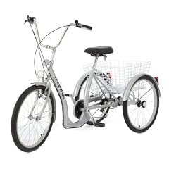 Dreirad f�r Erwachsene mit tiefem Einstieg. Therapierad. 6 Gang Shimano Kettenschaltung. 24 Zoll (61cm) Farbe silber