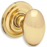 Baldwin 5425.030.IDM Egg Half Dummy Knob Set, Polished Brass