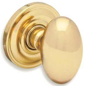 Click here to buy Baldwin 5425.030.PRIV Egg Knob Privacy Set, Polished Brass by Baldwin.