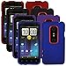 GTMax Hard Rubber Protector Cover Cases ( Black, Red, Purple, Blue ) For Sprint HTC EVO 3D 4G Android Phone