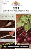 Burpee Detroit Dark Red Beet - 130 Seeds - Seed Tape