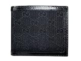 (グッチ)GUCCI メンズ 二つ折り財布 札入れ GGキャンバス×レザー ブラック 225826 F4C7R 1000 並行輸入品 GUCCI 財布