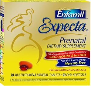 Enfamil Expecta Multivitamin 30 Count, and DHA Dietary Supplement 30 Count, for Pregnant and Nursing Mothers, 60 Count Total