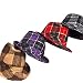 51RbCwGENhL. AA75  BROWN & CAMEL WOOL METALIC PLAID FEDORA HAT