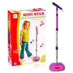 Kids Authority Mini Star Kids Wireless Microphone with stand with MP3 function - Color Vary