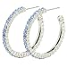 Blue Hoop Dangle Earrings