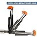Paladineer Extendable Self-portrait Wireless Bluetooth Remote Camera Shooting Shutter Monopod Selfie Handheld Stick Pole with Mount Holder specially designed for Iphone 6 5s 5c 5 4s 4 Samsung Galaxy Mobile Cell Phone S03-Black