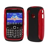 Premium - Blackberry 8520/ 8530/ Curve Rubberized Hybrid Case Red TPU with  ....