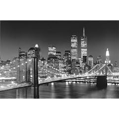 1art1 40561 New York - Brooklyn Bridge Fototapete Poster-Tapete (175 x 115 cm)