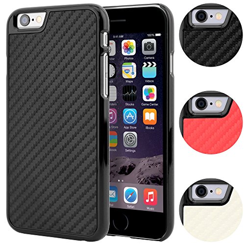 iPhone 6 4.7 Case, CellJoy [Slim Carbon] Apple iPhone 6 (4.7) Case 2014 Release Model (WILL NOT FIT iPhone 6 Plus 5.5) Ultra Slim Fit [Carbon Fiber] Protective Hard Back Case Cover- Slim Case for iPhone 6 4.7 inch (Midnight Black)