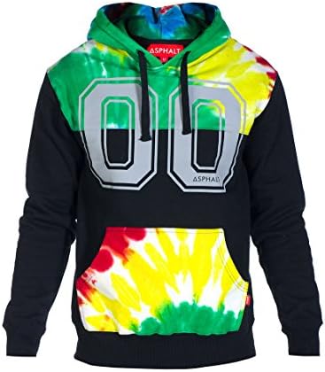 Asphalt Yacht Club Tripped Out Varsity Fleece Po Hoodie Black L