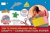 Roselle Crafty Construction Paper Pad, "Levels 3 and 4" of Cutting Skills Assortment Pad, 18 x 12 Inches, Assorted Colors, 60 Count (02832-7)