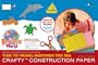 Roselle Crafty Construction Paper Pad, "Levels 3 and 4" of Cutting Skills Assortment Pad, 18 x 12 Inches, Assorted Colors, 60 Count (02832-7)