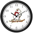 Cross Country Skiing Polar Bear Animal Wall Clock by WatchBuddy Timepieces (Slate Blue Frame)
