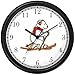 Cross Country Skiing Polar Bear Animal Wall Clock by WatchBuddy Timepieces (White Frame)