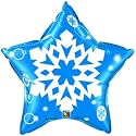 FOIL 20" SNOWFLAKE BLUE STAR