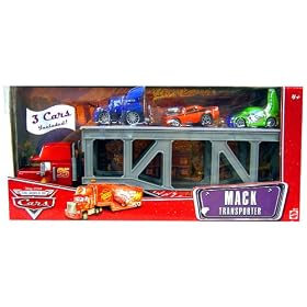 Disney Pixar CARS Movie 1:55 Die Cast Figure Series 3 The World of Cars 3-Pack Mack Transporter... by Disney
