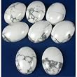 8 White Turquoise Oval Cabochons Loose Gemstones 18mm