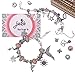 justBe Charm Bracelet Making Kit DIY Craft European Bead Silver Plated Snake Chain Jewelry Gift Set for Girls Teens