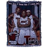 Miami Heat Triple Threat Woven Tapestry Blanket