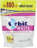 Orbit Chewing Gum White Bubblemint, 180-Count 8.8oz