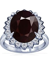 Platinum Cushion Cut Ruby Ring With Sidestones