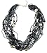 Necklace - N305 - Multi Strand Beaded ~ Black