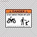 Decal Stickers Danger Stay Away From My Atv Color Print (7 X 5 Inch) Df5vr Size: 5 X 3.6 Inches Vinyl color print