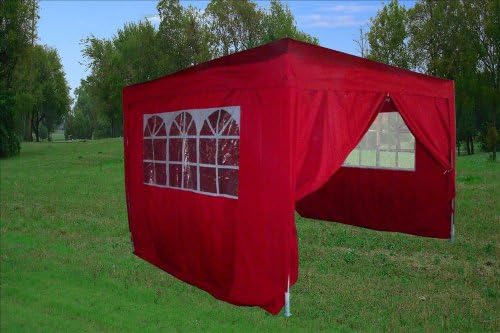 10x10 Pop Up Canopy Party Tent EZ CS - 8 Color Available (Red)