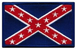 Confederate Blue Flag Embroidered Patch Iron-On Civil War Rebel Uniform Military Emblem