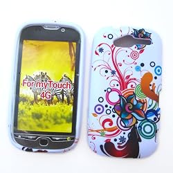 HTC myTouch 4G / HTC myTouch HD (T-Mobile) Crystal Silicone Skin Case "Colorful Flowers" Design