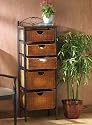 Southern Enterprises 5 Drawer Wicker Storage Baskets