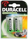 Electronics : Duracell Battery Rechargeable Accu NiMH C Ref 15036494 [Pack 2 ]
