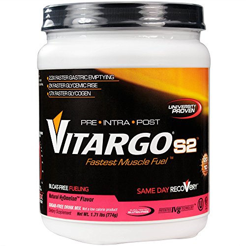 Vitargo S2 - Gluten Free Pre - Intra - Post Workout and Sport Supplement, Natural H2Omelon 10 Servings