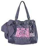 Juicy Couture Velour Scottie Bling Daydreamer Tote Handbag Purse ~ Top Hat Color