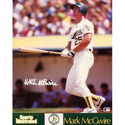 Professionally Framed Oakland A's (Mark McGwire, Sports Illustrated) Sports Poster Print - 16x20 with RichAndFramous Black Wood Frame