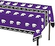 Creative Converting Kansas State University Plastic Table Cover, 54 by 108-Inch