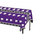 Creative Converting Kansas State University Plastic Table Cover, 54 by 108-Inch