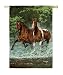 Cascade Run Horses Silk Reflections Regular Size Flag