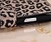 Yesoo Leather Wallet Case Cover with Aluminum Touch Pen and Silicone Key Chain for Samsung Galaxy S4 - Leopard Skin Pattern